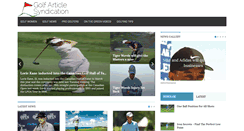 Desktop Screenshot of golfarticlesyndication.com